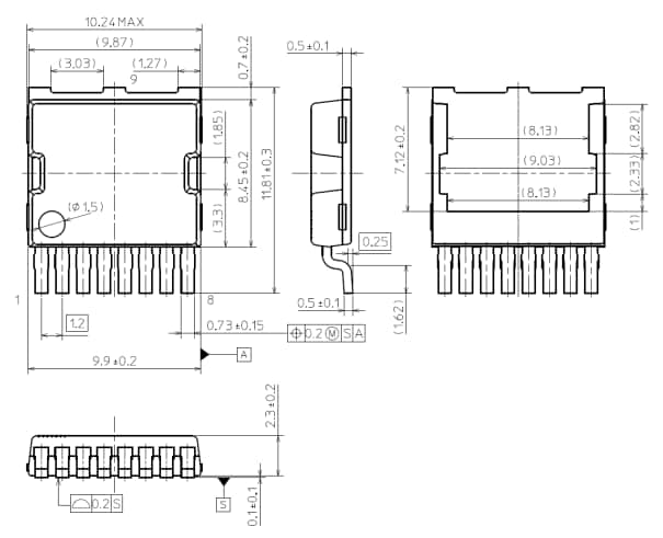 Technische Zeichnung - Toshiba XPQR3004PB 40 V 400 A Automotive-MOSFET